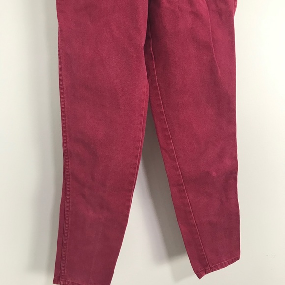 SOLD- Vintage High-Waisted Red Jeans - Picture 7 of 10